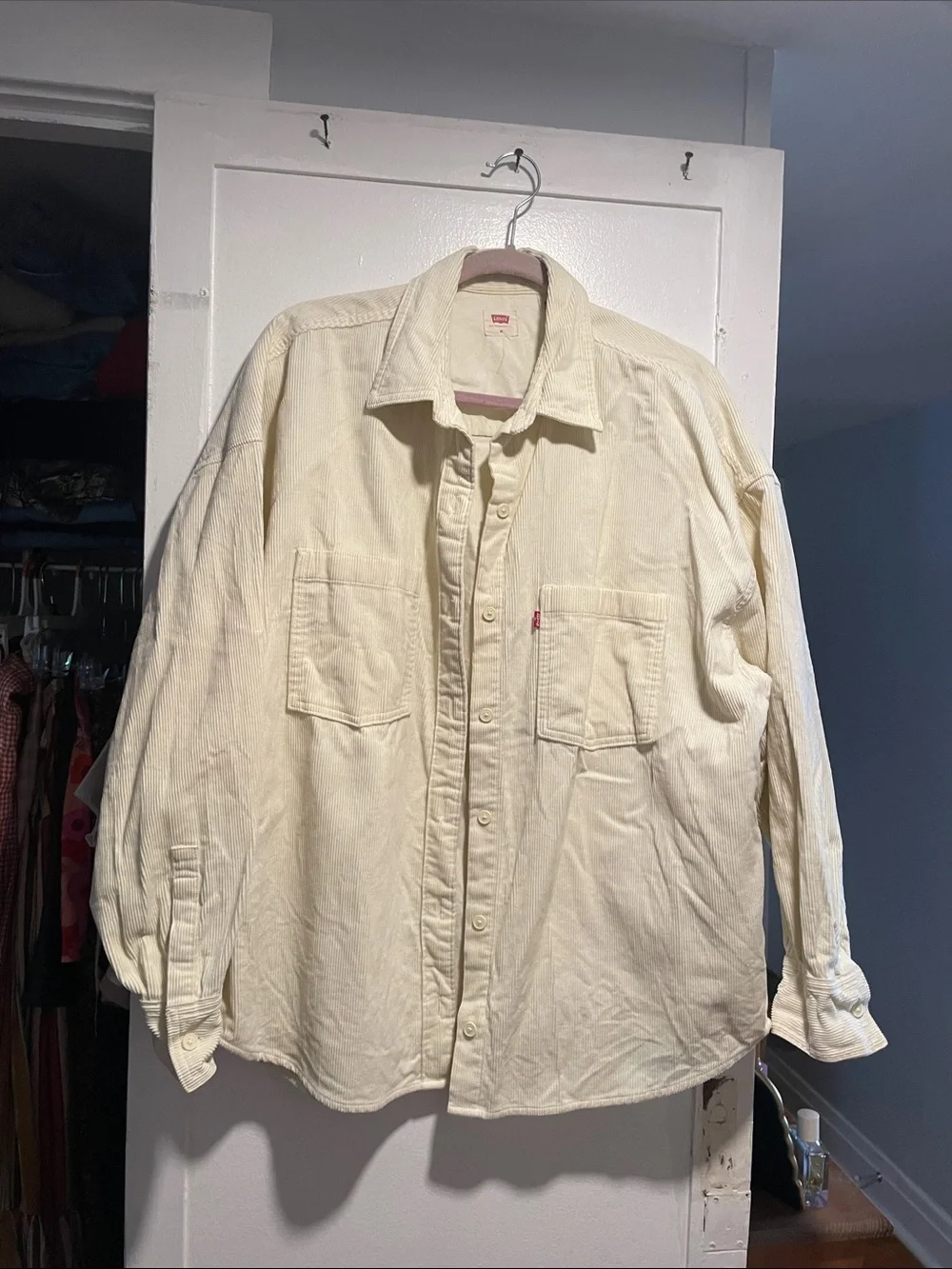 Levi's Pale Yellow Corduroy Shirt Jacket